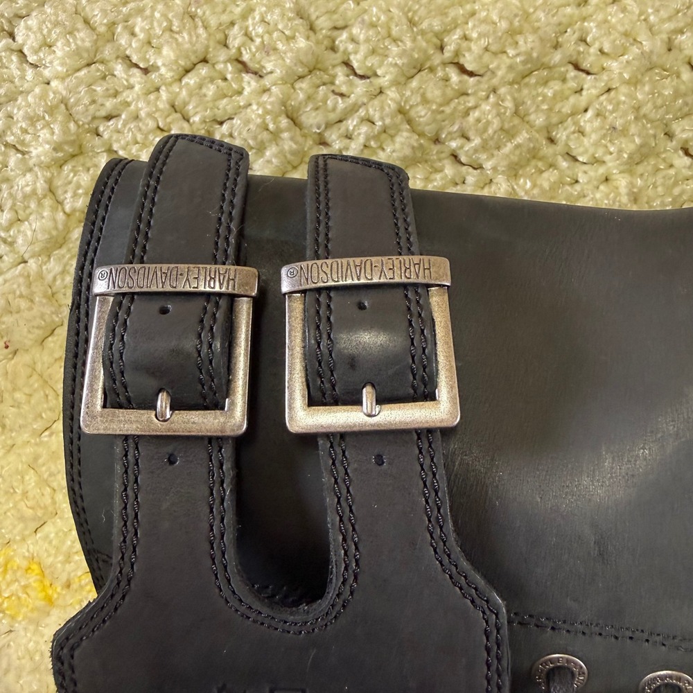 Harley-Davidson Hagerman Mens Black Leather Motorcycle Boots D93873 Size 11.5 M - Picture 13 of 16